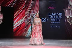 Malaika Arora Looks Like A Dream In Red Lehenga As She Walks The Ramp At Lakme Fashion Week 2021- PHOTOS
