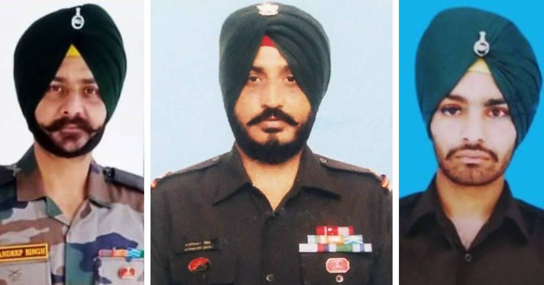 Jammu Kashmir Encounter: ਅੱਤਵਾਦੀ ਮੁਕਾਬਲੇ 'ਚ JCO ਸਣੇ ਪੰਜਾਬ ਦੇ ਤਿੰਨ ਜਵਾਨ ਸ਼ਹੀਦ Jammu Kashmir Encounter, Three Punjab jawans including JCO martyred in terrorist encounter Jammu Kashmir Encounter: ਅੱਤਵਾਦੀ ਮੁਕਾਬਲੇ 'ਚ JCO ਸਣੇ ਪੰਜਾਬ ਦੇ ਤਿੰਨ ਜਵਾਨ ਸ਼ਹੀਦ
