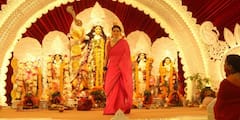 Durga Puja 2021: মুম্বইয়ের দুর্গাপুজোয় সামিল বলি তারকা কাজল, নজর কাড়লেন গোলাপি শাড়িতে