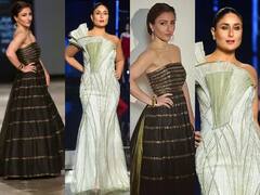 In Pics: যেন ননদ-বৌদির টক্কর, একই ধরনের পোশাকে ফ্যাশন শো-তে সোহা ও করিনা