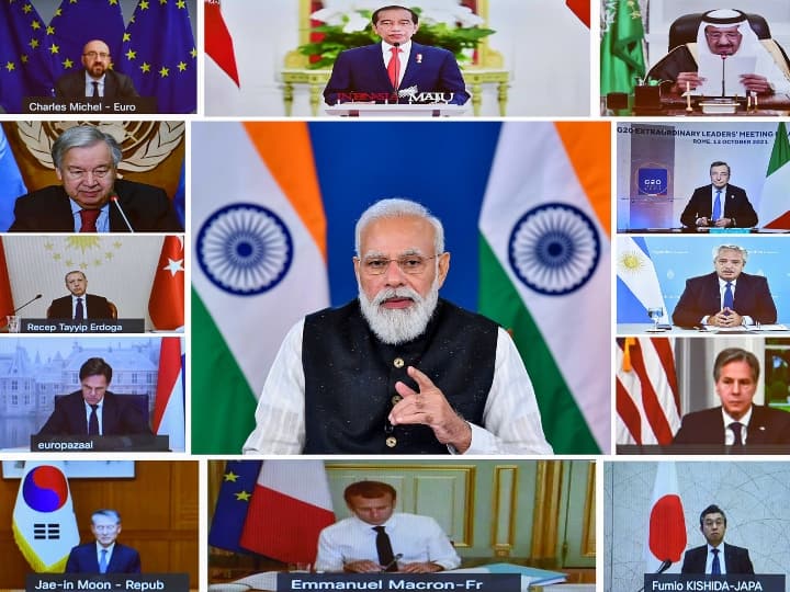 PM Modi participated virtually in G20 Summit on Afghanistan G20 Summit on Afghanistan: अफगानिस्तान पर हुई G-20 की बैठक, पीएम मोदी बोले- देश कट्टरपंथ और आतंकवाद का जरिया न बने