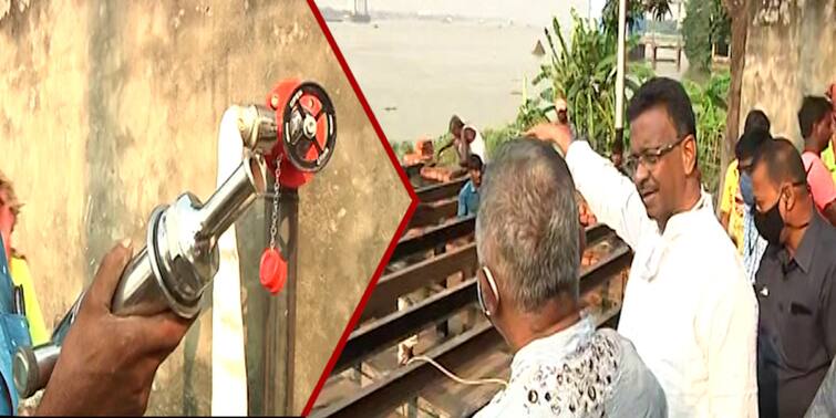 Kolkata Municipality The idea of pollution-free disposal, the arrangement of desecration of idols through hose pipes দূষণহীন বিসর্জনের ভাবনা, হোস পাইপের মাধ্যমে প্রতিমা নিরঞ্জনের ব্যবস্থা কলকাতা পুরসভার