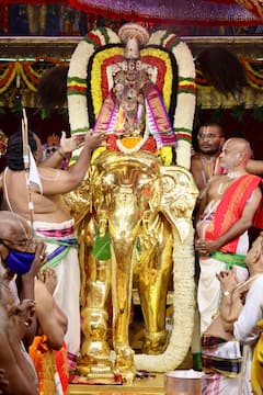 Gajavahana seva: గ‌జ వాహ‌నంపై విహరించిన మ‌ల‌య‌ప్ప స్వామి