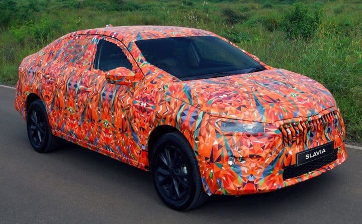 Skoda Slavia Premium Sedan In Special Camouflage, Takes Aim At Honda City Skoda Slavia Premium Sedan In Special Camouflage, Takes Aim At Honda City