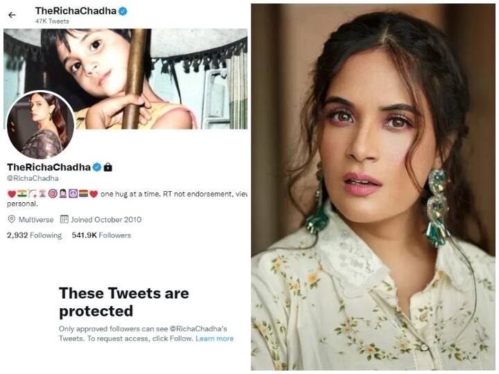 Richa Chadha Locks Her Twitter Profile After Trolling Richa Chadha Locks Her Twitter Profile After Trolling