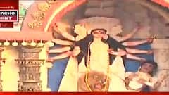 Durga Puja 2021: ২০০ ফুট দূরে পুকুরের অপর প্রান্ত থেকেও প্রতিমা দর্শন নেতাজি কলোনির লো ল্যান্ডের পুজোয়| Bangla News