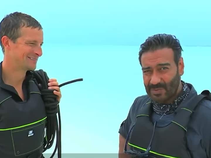 काही दिवसांपूर्वी प्रदर्शित झालेल्या अजय देवगमचा भूज: द प्राइड ऑफ इंडिया या चित्रपटाला प्रेक्षकांची पसंती मिळाली होती. लवकरच तो मैदान आणि गंगूबाई काठियावाडी या चित्रपटामधून प्रेक्षकांच्या भेटीस येणार आहे.(PHOTO:@beargrylls/ig)