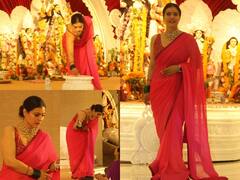 Durga Pooja 2021: दुर्गा पूजा के लिए पंडाल पहुंची Kajol, मां Tanuja की तबीयत के कारण दिखीं उदास