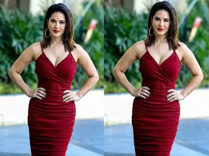 Sunny Leone share teaser of her new song pardesi, looks beautiful in red dress, watch glimpse of her upcoming song लाल ड्रेस, सिल्वर जूते पहन Sunny Leone ने मुंह से फुलाई Chewing gum, अदाएं देख लोगों का मुंह रह गया खुला, देखें नए गाने Pardesi की दमदार झलक