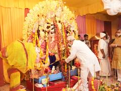 Durga Ashtami: मुख्यमंत्री नीतीश कुमार ने चढ़ाई माता को चुनरी, पटना के मंदिरों और पंडालों में पहुंचे, देखें नजारा