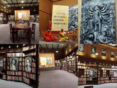 Puja Pandal: किताब के पन्नों में बनी मां दुर्गा की प्रतिमा, पूजा पंडाल में दिखा बंगाल का इतिहास