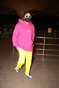 Ranveer Singh Color Game: देर रात फिर अतरंगी लुक में घर से निकले रणवीर सिंह, चटकीले रंगों में दिखाया स्वैग