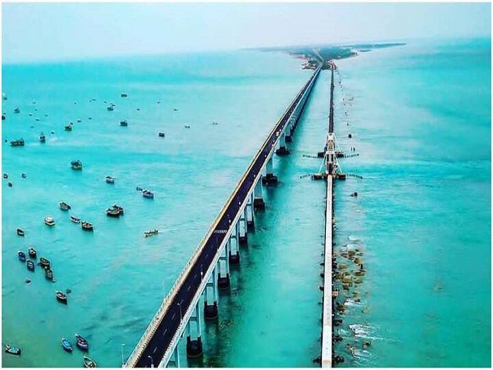 Chennai may soon get 7.6km-long sea bridge Chennai Sea Bridge | 7.6 கி.மீ... கடல்மேல் ஒரு பாலம்... சென்னைக்கு விரைவில் வருகிறதா பாம்பன் மாடல்?
