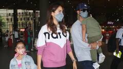 Shahid Kapoor in Airport: কাঁধে ঘুমন্ত ছেলে, বিমানবন্দরে মেয়েকে নিয়ে সস্ত্রীক শাহিদ কপুর