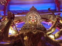 Durga Puja 2021 : ব্রোঞ্জের মূর্তিতে আলো আঁধারির খেলা, নজর কাড়ছে হাওড়ার স্বামীজী স্মৃতি সংঘের পুজো