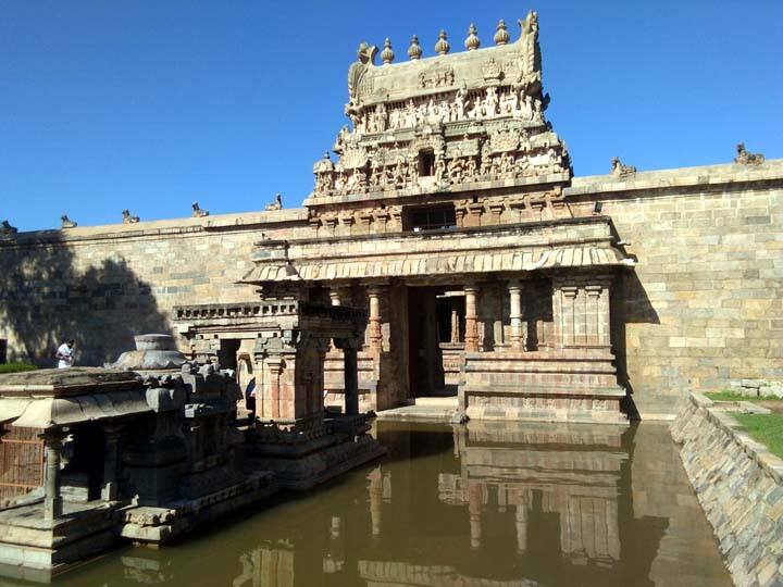 UNESCO-recognized Tarasuram Iravathiswarar Temple floating in rain water யுனெஸ்கோ அங்கீகரித்த தாராசுரம் ஐராவதீஸ்வரர் கோயில் மழை நீரில் மிதக்கும் அவலம்