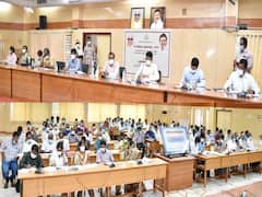 திருவண்ணாமலையில் நடந்த பருவமழை குறித்த ஆய்வுக்கூட்டம் - பதிலளிக்க முடியாமல் திணறிய அதிகாரிகள்