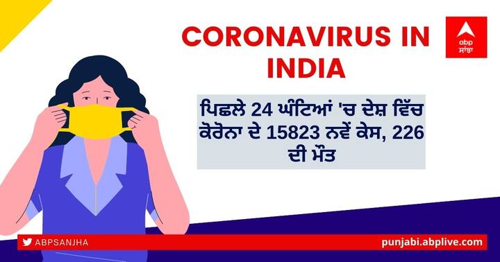 Coronavirus updates today 13 October 2021, India reports 15823 new Corona cases, 226 deaths in last 24 hours Coronavirus India Updates: ਪਿਛਲੇ 24 ਘੰਟਿਆਂ 'ਚ ਦੇਸ਼ ਵਿੱਚ ਕੋਰੋਨਾ ਦੇ 15,823 ਨਵੇਂ ਕੇਸ, 226 ਦੀ ਮੌਤ