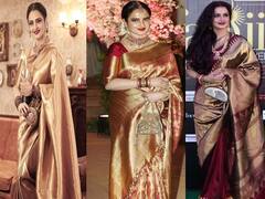 रेखा की खूबसूरत साड़ियों ने हमेशा खींचा है सभी का ध्यान, फेस्टिवल पर आप भी कैरी कर सकती हैं उनके ये साड़ी वाले लुक