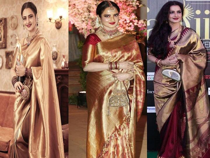 बॉलीवुड की दिग्गज अभिनेत्री भानुरेखा गणेशन उर्फ रेखा खूबसूरती की मिसाल है. 67 साल में भी रेखा ने अपने आप को खूब मेंटेन किया हुआ है. उनकी सभी फोटोज पर उनके फैन्स सोशल मीडिया प्लेटफॉर्म पर अपनी प्रतिक्रिया देते नहीं थकते. हम सभी जानते हैं कि रेखा एक बेहतरीन एक्ट्रेस के साथ-सथा एक बेहतरीन डांसर भी हैं. साथ ही फैशन सेंस के मामले में वो किसी से पीछे नहीं हैं.