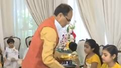 Bhopal में CM Shivraj ने किया कन्या पूजन