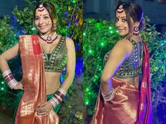 Monalisa Traditional Look: नवरात्रि के मौके पर दिखा एक्ट्रेस Monalisa का ट्रेडिशनल अंदाज, नहीं हट रही फैंस की नजर