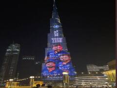 2021 T-20 WC: ’ஸ்டைல்லா கெத்தா...புதிய ப்ளூ ஜெர்ஸி’ -  புர்ஜ் கலிஃபாவில் இந்திய அணி