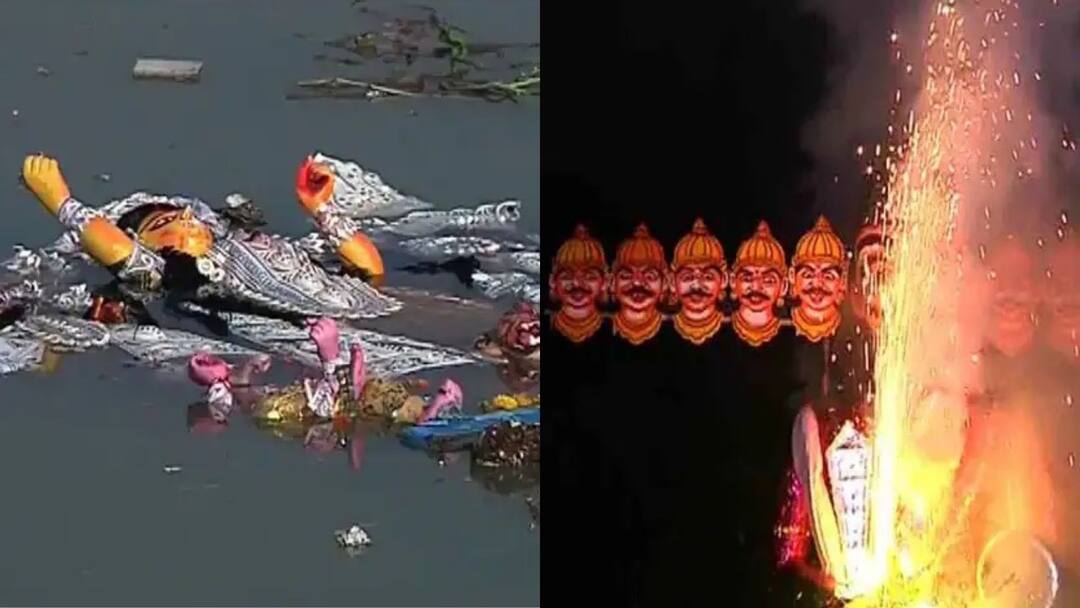 Durga puja 2021 bijaya dasahmi Dussehra 2021 celebration india west bengal Durga Puja 2021: বিজয়া দশমী থেকে দশেরা, আজকের দিনের গুরুত্ব কতখানি?