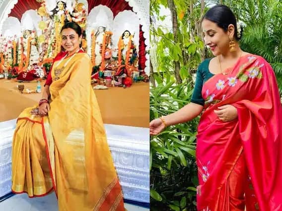 મુંબઇઃ બૉલીવુડની કેટલીય હીરોઇનો આજકાલ નવરાત્રીના રંગમાં રંગાઇ છે. આ હીરોઇનોએ તાજેતરમાં જ ઇન્સ્ટાગ્રામ પર ટ્રેડિશનલ લૂકની કેટલીય તસવીરો ફેન્સ સાથે શેર કરી છે. આ તસવીરોમાં તે એકદમ સુંદર લૂકમાં દેખાઇ રહી છે. આ લિસ્ટમાં રાની મુખર્જી, કાજોલ, રિયા સેના અને વિદ્યા બાલન સહિતની હસીનાઓ હાજર છે. જુઓ તસવીરો. (તસવીરો - સોશ્યલ મીડિયા)