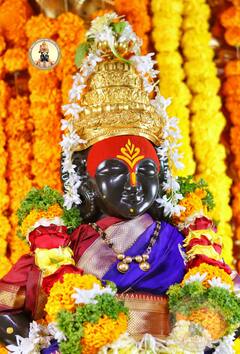 Dussehra 2021 : दसऱ्यानिमित्त विठ्ठल-रुक्मिणी मंदिराला झेंडूच्या फुलांची आकर्षक सजावट