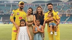IPL Final 2021: ধোনিদের ট্রফি জয়ের আনন্দে সামিল স্ত্রী-সন্তানেরাও, মরুদেশে উৎসবের আবহ