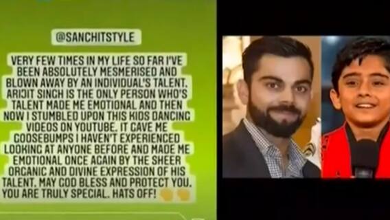 Virat Kohli gets blown away by Sanchit's dance talent
