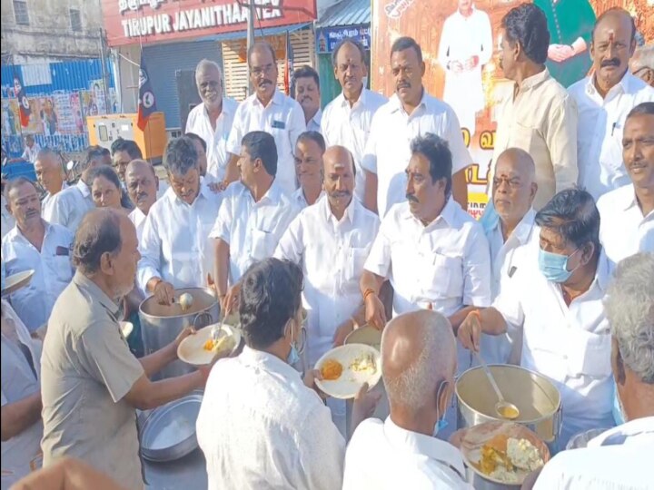 காஞ்சிபுரம் : அதிமுக பொன்விழா ஆண்டு : இனிப்பு வழங்கிக் கொண்டாடிய அதிமுகவினர்..