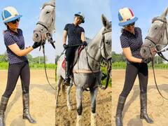 Kangana Ranaut Horse Riding: ਘੋੜੇ ਨਾਲ ਮਸਤੀ ਕਰਦੇ ਸੁਪਰ Cool ਅੰਦਾਜ਼ 'ਚ ਨਜ਼ਰ ਆਈ ਕੰਗਨਾ, ਵੇਖੋ ਤਸਵੀਰਾਂ