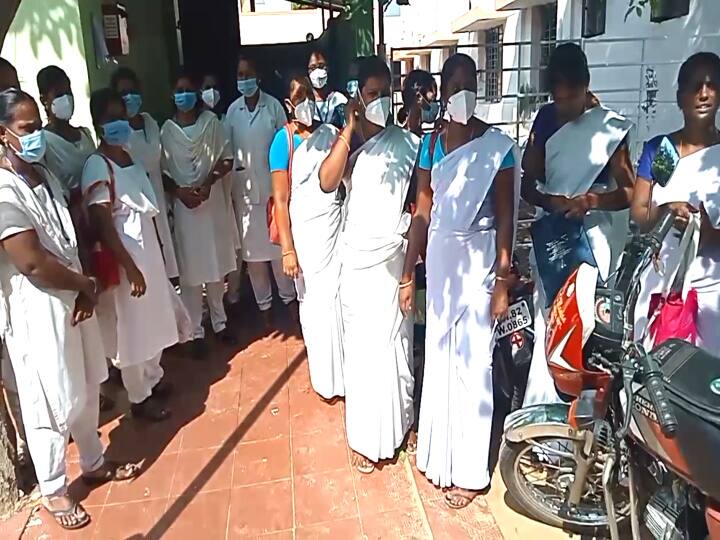 Mayiladuthurai: Nurses sit at Sirkazhi Government Hospital - Patients suffer மயிலாடுதுறை: சீர்காழி அரசு மருத்துவமனையில் செவிலியர்கள் உள்ளிருப்பு போராட்டம் - நோயாளிகள் அவதி