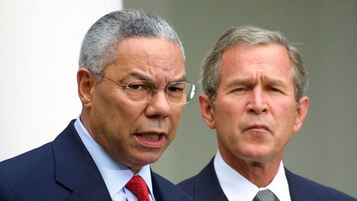 America state secretary in George bush government colin powell dies of covid complications after vaccination and booster shots மூன்று கொரோனா தடுப்பூசிகளுக்குப் பிறகும், கொரோனாவால் மரணமடைந்த முன்னாள் அமைச்சர்! - ட்விட்டரில் சர்ச்சை..