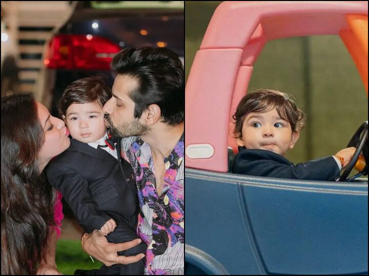 Popular TV couple Puja Banerjee and Kunal Verma hosted a grand bash to celebrate their son Krishiv's first birthday. The little munchkin looked as cute as a button in a suit, which was specially designed for him. Scroll down to see the photos.