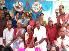 மயிலாடுதுறையில் 100ஆவது பிறந்தநாளை கொண்டாடிய பாட்டி - ஆசிர்வாதம் வாங்கிய எம்.எல்.ஏ