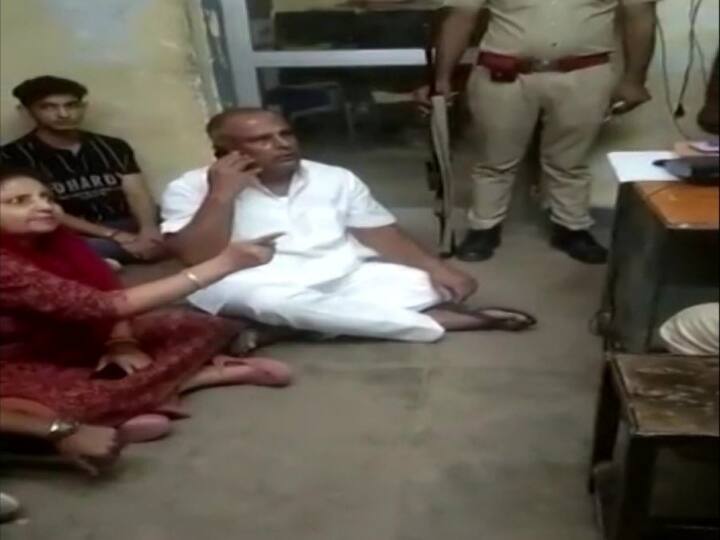 Rajasthan Congress MLA Meena Kanwar and her husband viral video she was heard saying all kids drink रिश्तेदारों की गिरफ्तारी के विरोध में राजस्थान कांग्रेस की विधायक का थाने में प्रदर्शन, कहा- सभी के बच्चे पीते हैं
