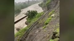 Uttarakhand rains: Kathgodam-Haldwani railway line broken | Visuals