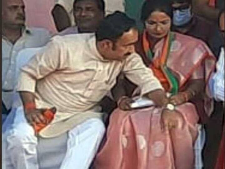 ‛ஏ... ஜிங்கிளி....’ பெண் வேட்பாளரிடம் அத்துமீறிய பாஜக அமைச்சர்: ‛இதெல்லாம் தப்புங்க...’ கொதித்த காங்.,!