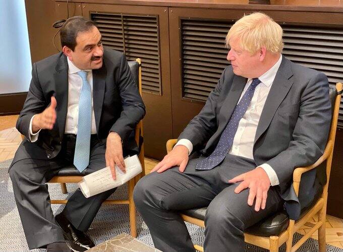 Gautam Adani Meets UK PM Boris Johnson, Commits $70 Billion To Energy Transition Gautam Adani Meets UK PM Boris Johnson, Commits $70 Billion To Energy Transition