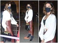 Deepika Paukone Look : हाय हिल्ससह दिपिकाचा एअरपोर्ट लूक; क्लासी फोटोंची चर्चा