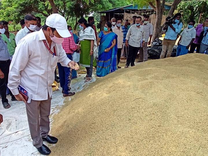 Officials study increasing the moisture content of purchased paddy to 22% கொள்முதல் செய்யப்படும் நெல்லின் ஈரப்பதத்தை 22% ஆக அதிகரிப்பது குறித்து அதிகாரிகள் ஆய்வு