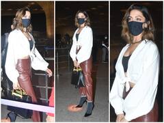 Deepika Paukone Look: लेदर पैंट, हाई हील्स में घर से निकलीं दीपिका पादुकोण, खूब वायरल हो रही है नशीली आखों वाली ये तस्वीरें