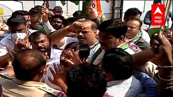 Nagpur : नागपुरात उड्डाणपुलाचा भाग कोसळल्या प्रकरणी राष्ट्रवादीचे आंदोलन