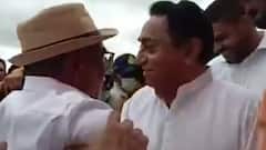 When former Congress MLA fell near stage | Watch Visuals