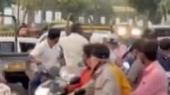 રાજકોટઃ પોલીસ કમિશનરની ઓફિસ સામે કાર ચાલકે રિક્ષા ડ્રાઈવરને માર્યો ઢોરમાર