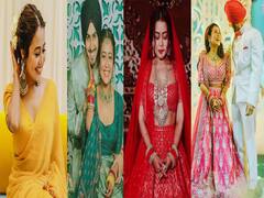 कभी पीले, कभी हरे, कभी लाल तो कभी गुलाबी... अपनी शादी में हर रंग में खूब जची थीं Neha Kakkar, हर दुल्हन ले सकती हैं टिप्स