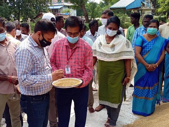 கொள்முதல் செய்யப்படும் நெல்லின் ஈரப்பதத்தை 22% ஆக அதிகரிப்பது குறித்து அதிகாரிகள் ஆய்வு